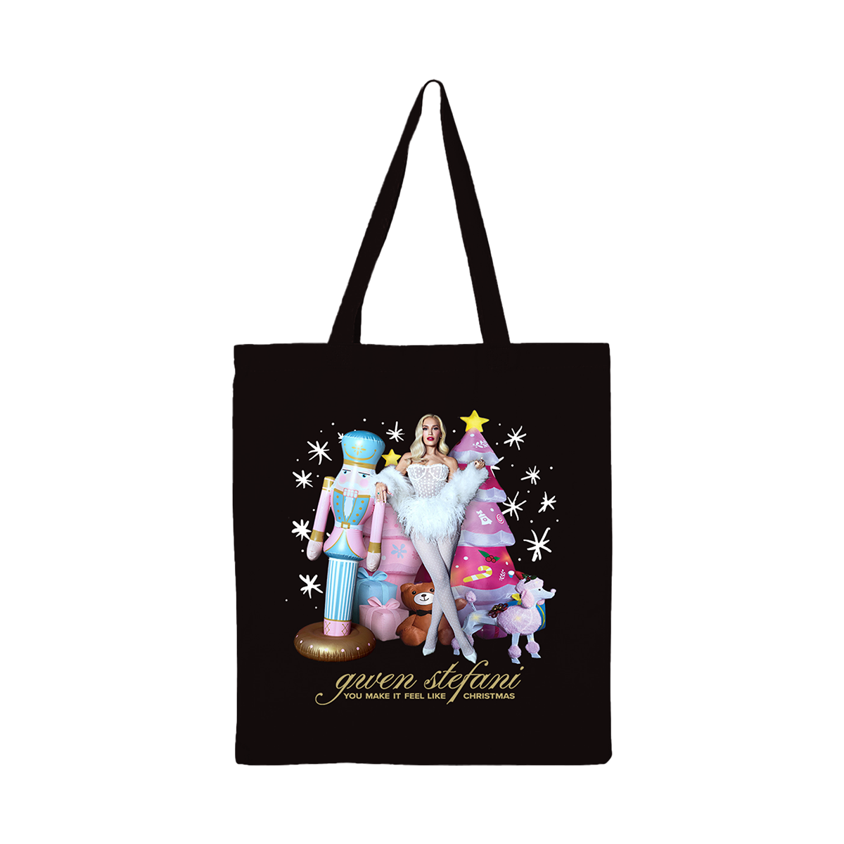 You Make It Feel Like Christmas Tote - Black