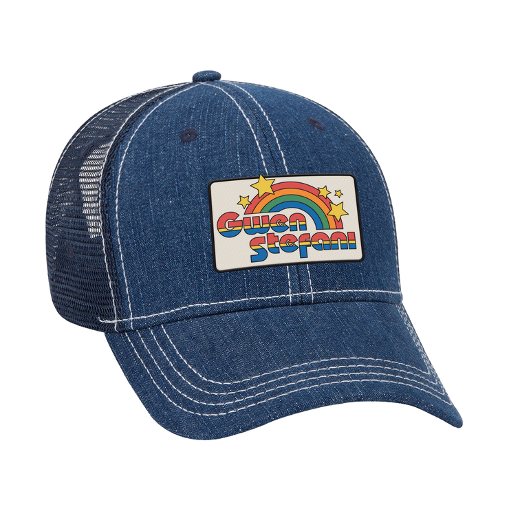 Rainbow Patch Hat - Denim - Gwen Stefani